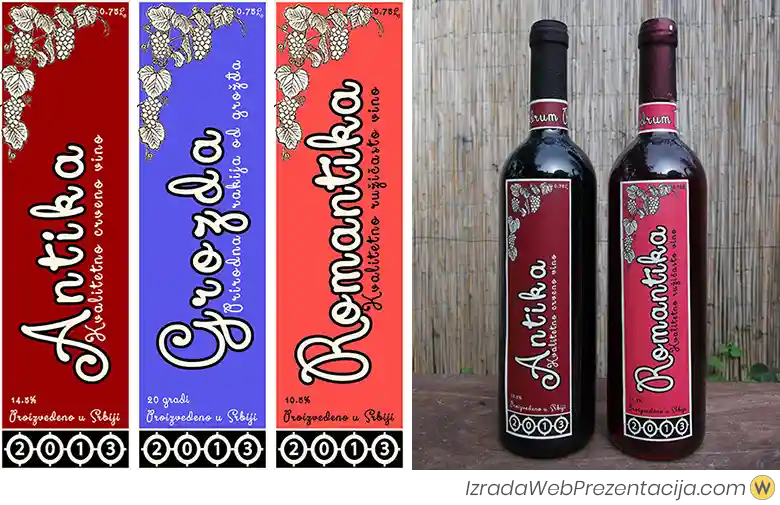 etikete za vino i rakiju
